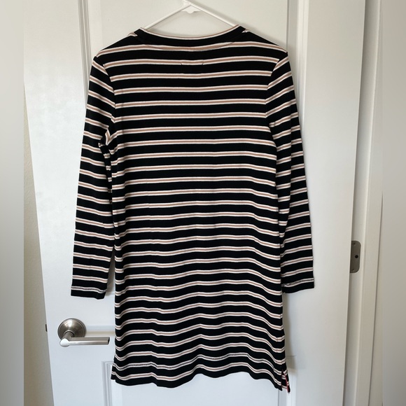 Lou & Grey Mini Striped Long Sleeve Cotton Sweater Dress - Picture 2 of 5